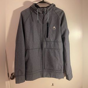 Burton M Mens Crown Weatherproof Full Zip Sweatshirt Fleece Gray Heather